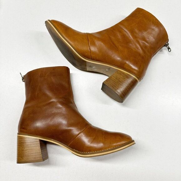 Korks by Kork Ease Violet Tan Leather Bootie Womens Size 9.5 - Picture 2 of 15